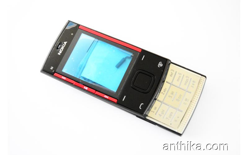 Nokia X3 X3-00 Kapak Kasa Tuş High Quality Full Housing Black Red New