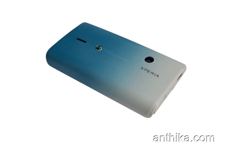 Sony Xperia E15i X8 Kapak Kasa Tuş Full Cover White Blue New