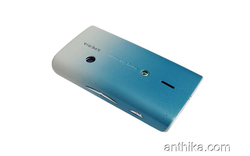 Sony Xperia E15i X8 Kapak Kasa Tuş Full Cover White Blue New