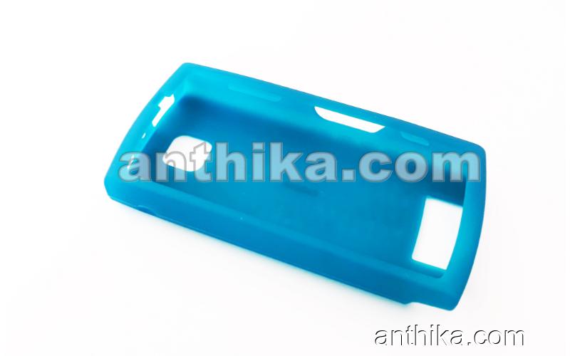 Nokia 5250 Silikon Kılıf Original Silicone Cover Blue New