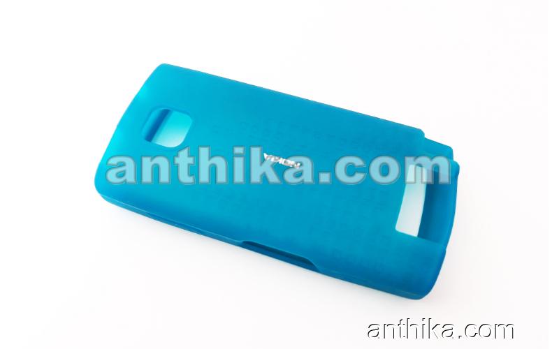 Nokia 5250 Silikon Kılıf Original Silicone Cover Blue New