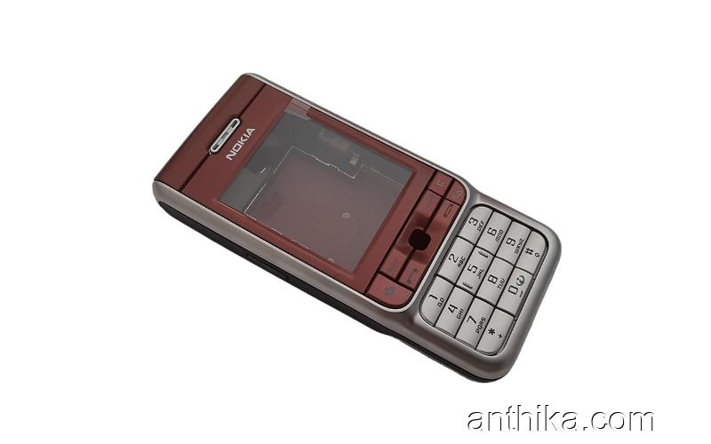 Nokia 3230 Kapak Kasa Tuş Original Full Housing Red