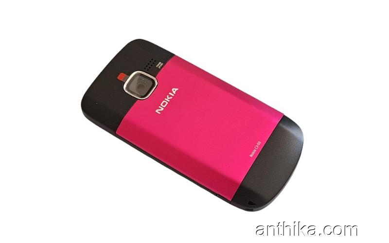 Nokia C3 C3-00 Kapak Kasa Tuş Full Housing Pink New