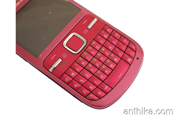 Nokia C3 C3-00 Kapak Kasa Tuş Full Housing Pink New