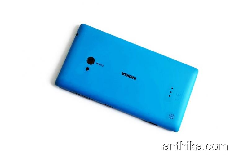 Nokia Lumia 720 N720 Kapak Soket Flex Original Back Cover Blue New