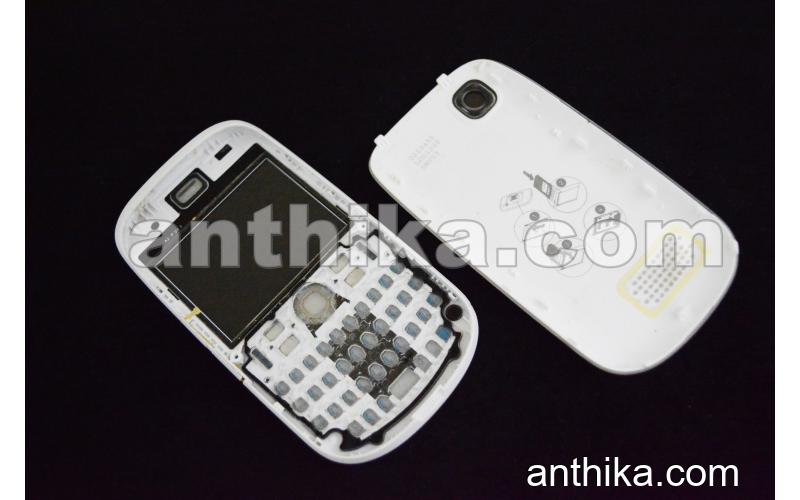 Nokia 200 201 Asha Kapak Tuş Original Front-Battery Cover Keypad White