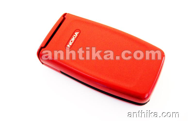 Nokia 2650 2652 Kapak Kasa Tuş Original Full Housing Red Black New