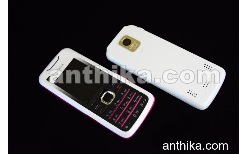 Nokia 7210 Kapak Tuş Orta Çıta High Quality Cover Middle Frame White