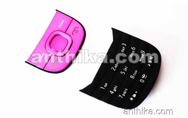 Nokia 2220 Slide Tuş Original Keypad Black Pink New