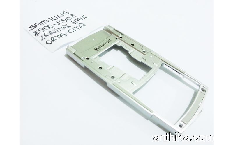 Samsung E900 E908 Orta Çıta Orjinal Middle Frame Silver