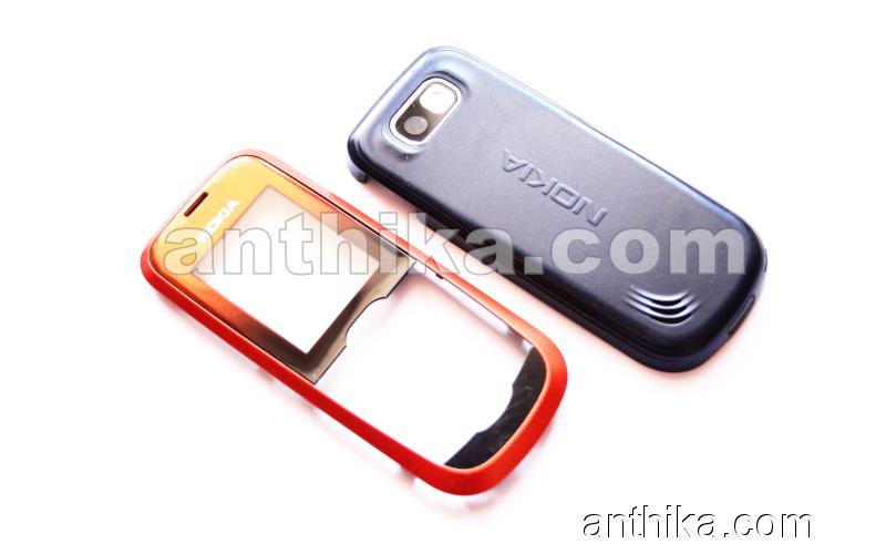 Nokia 2600 Classic Kapak Takım Original Xpress on Cover Orange Navy Blue