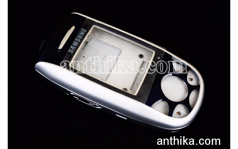 Samsung E800 Kapak Kasa Original Housing Navy Blue Silver New