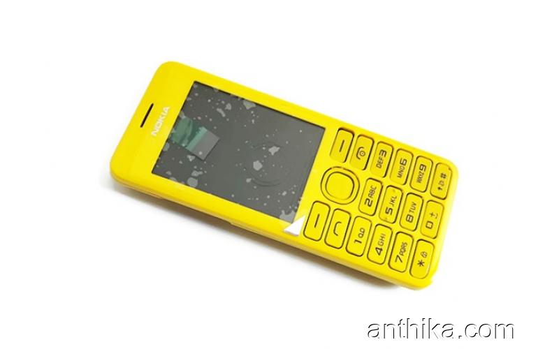 Nokia 206 Kapak Kasa Tuş High Quality Full Housing Yellow New