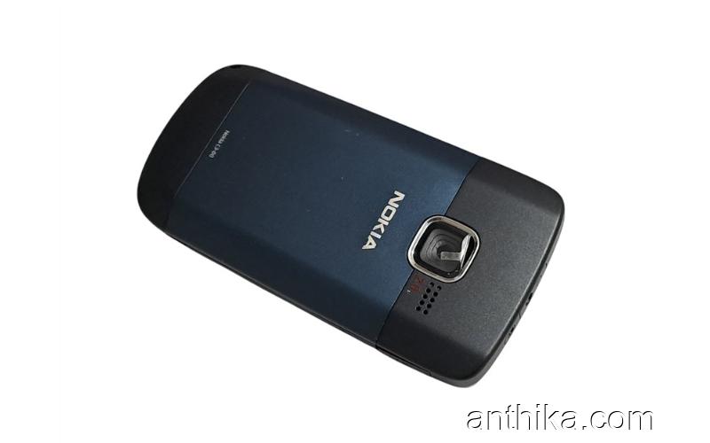 Nokia C3 C3-00 Kapak Kasa Tuş Original Full Housing Navy Blue New