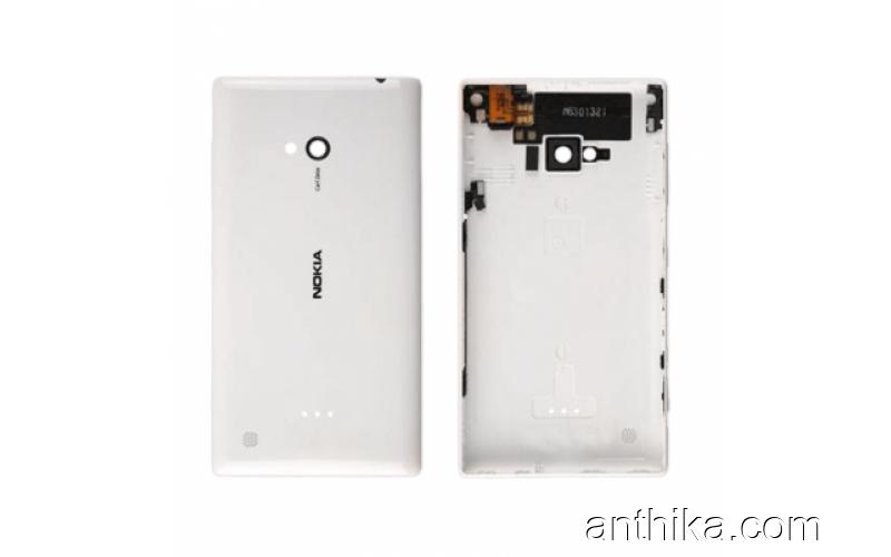 Nokia Lumia 720 N720 Kapak Soket Flex Original Back Cover White New