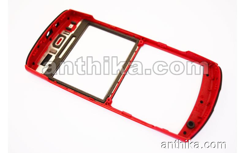 Nokia X2-01 Kapak Original Front Cover Black Red Used