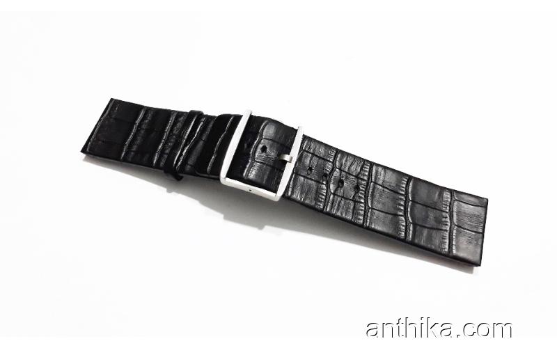 Calvin Klein Saat Kordonu Siyah Yılan Derisi Kayış 32 mm