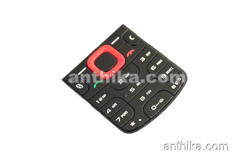 Nokia 5320 Tuş Original Keypad Keymat Black Red Used