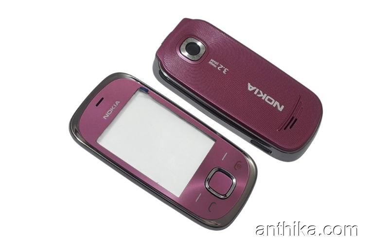 Nokia 7230 Kapak Kasa Tuş Soket Original Full Housing Pink New