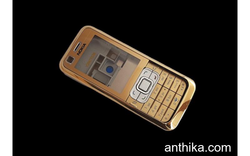 Nokia 6120 Classic Kapak Kasa Tuş High Quality Full Housing Gold New