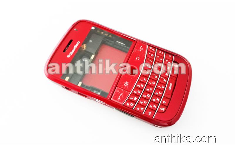 Blackberry 9000 Bold Kapak Kasa Tuş Original Full Housing Red New